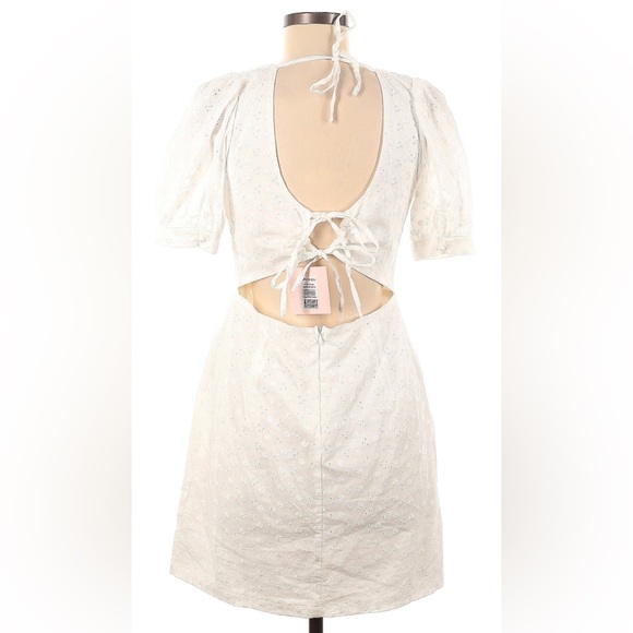 Showpo White Lace Mini Dress - Picture 2 of 2